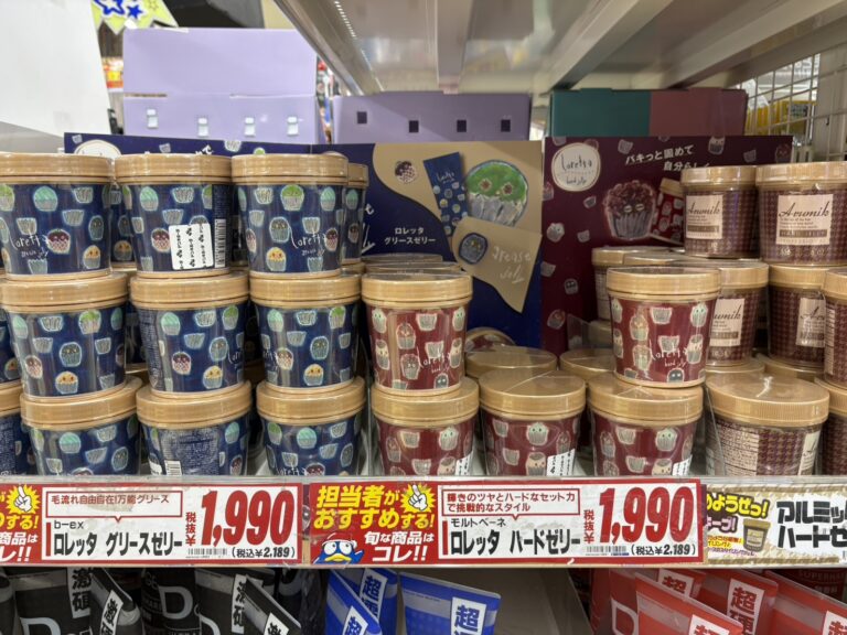 店頭に並ぶロレッタのスタイリング剤